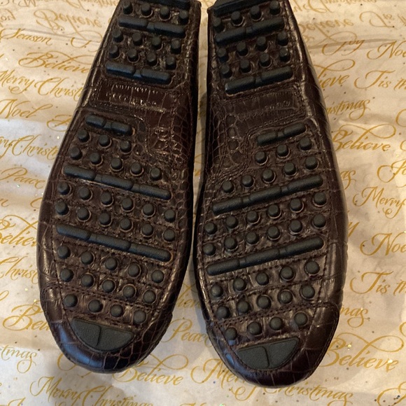 COPY - Cole Haan mens Gunnison Brown croc embossed 10.5 - Picture 2 of 6